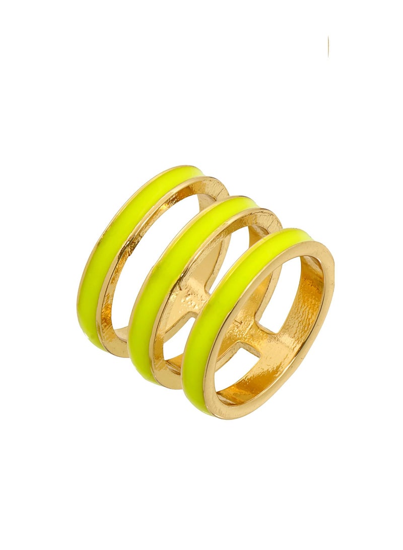 فاشن بوكس الثلاثي الدائري الأصفر