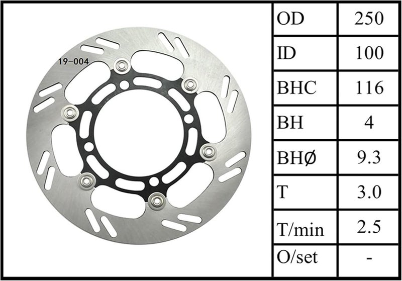 Wivplex Motorcycle Front Brake Disc Rotor - Image 3