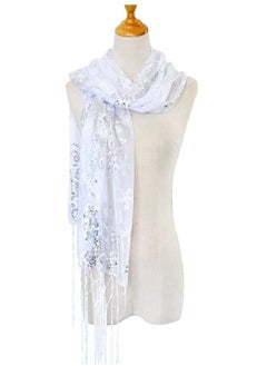 L'VOW Women's Glittering 1920s Scarf Mesh Sequin Wedding Cape Fringed Evening Shawl Wrap(Silver) - pzsku/Z22CFB0E94A152BC75007Z/45/_/1692875609/585d3233-b842-4233-a5a5-05a9d393e733