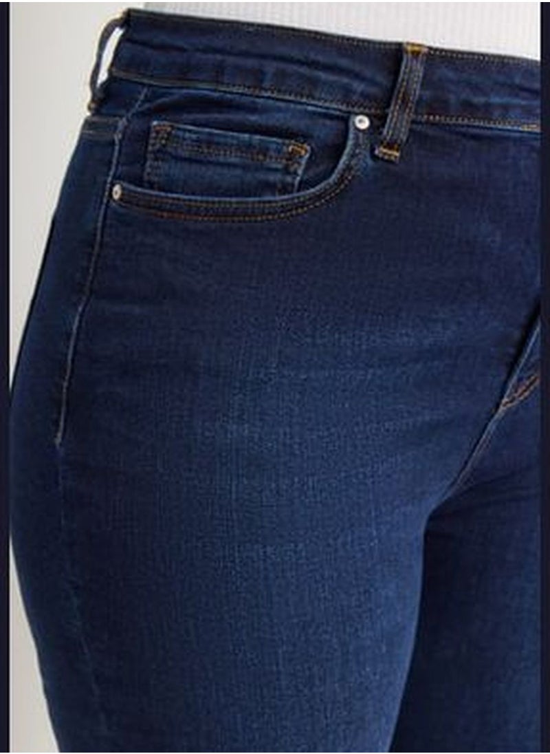 trendyol Dark Blue High Waist Stretchy Skinny Jeans  - Image 5