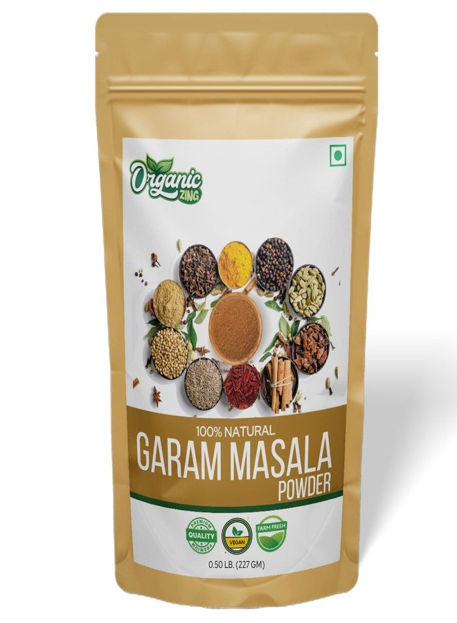 ORGANIC ZING بهارات غارام ماسالا العضوية من زينج، صالحة للأكل (227 غ / 8 أونصة) - مزيج توابل هندي عطري للكاري والمرق والخضراوات والطبخ اليومي - Image 1
