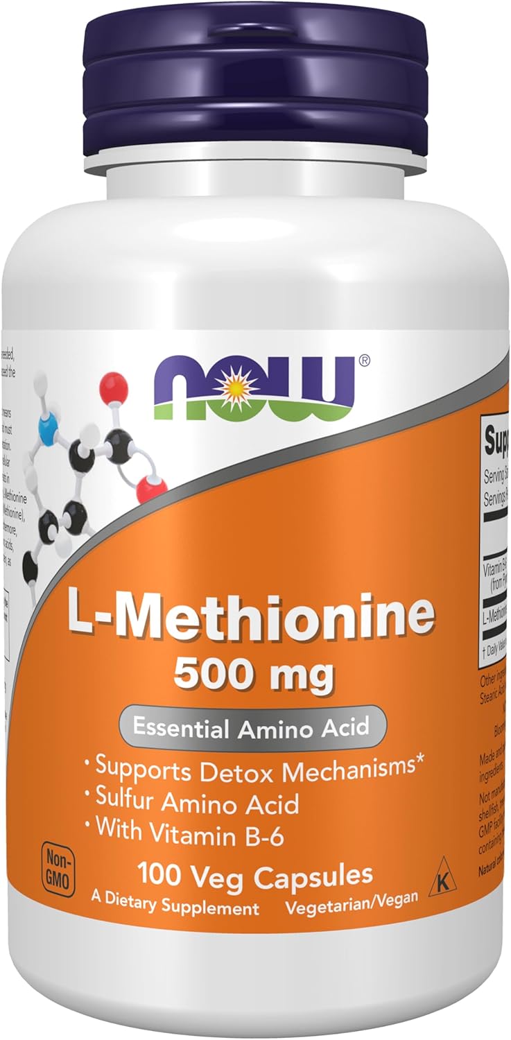 now L-Methionine 500 mg Capsules for Adults - Image 1
