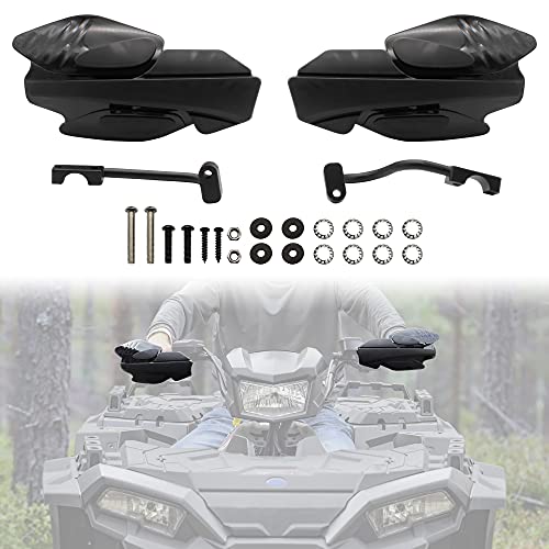 SAUTVS Handguards with Mount Brackets Kit for Polaris Sportsman Scrambler 400 450 570 850 XP 1000 20072025 Black Hand Guards Protector Accessories 2PCS Replace 2876846 2879380
