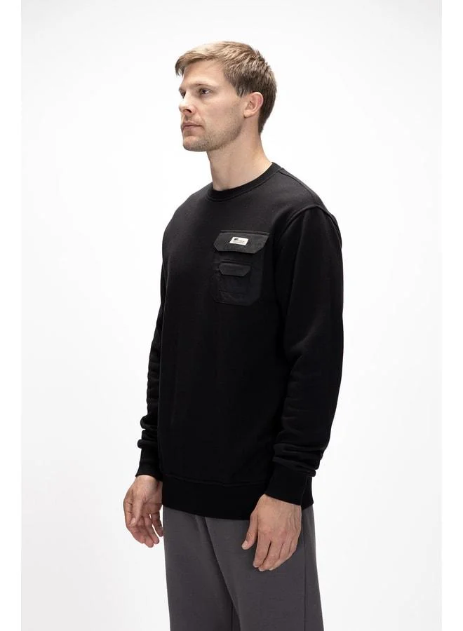 Bad Bear Rise Black Crewneck Men's Sweatshirt.