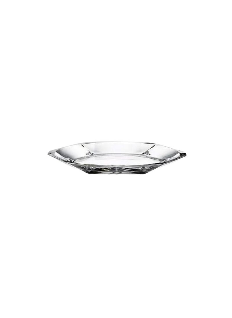 NUDE - Nude Round Server Cake and Fruit Plate (32cm)-Reflection-Crystal Glass-Turkey Made - Image 1
