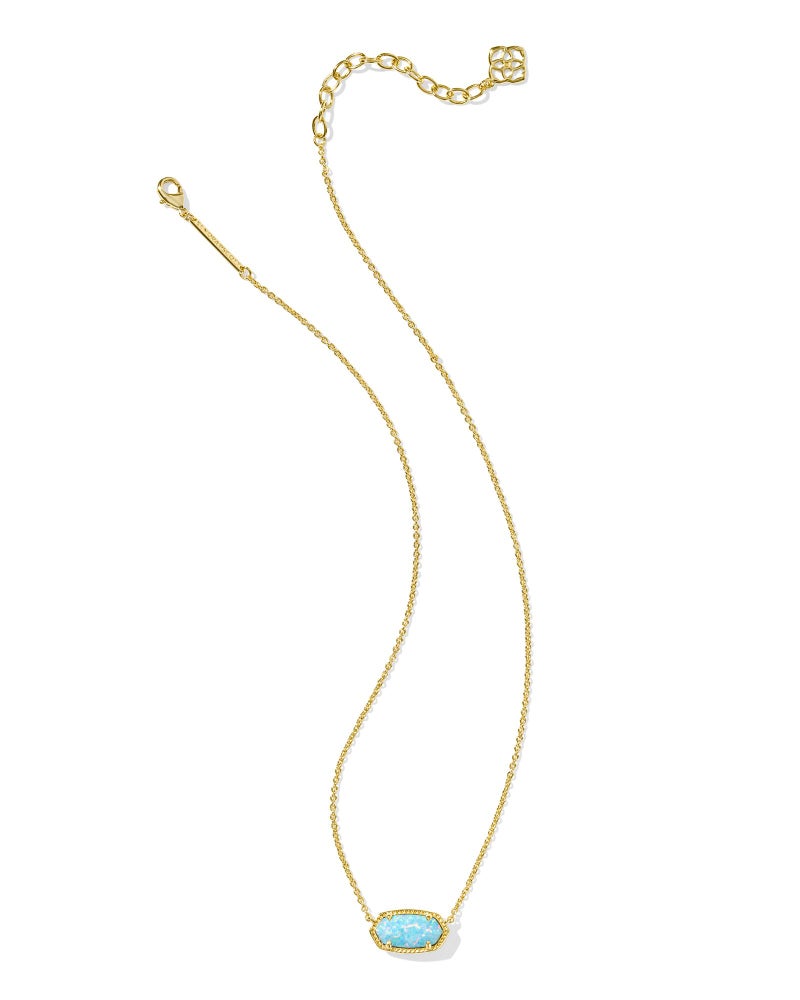 Kendra Scott قلادة كندرا سكوت إليسا للنساء، مجوهرات عصرية، نحاس مطلي بالذهب، أوبال كيوسرات ضوء تيل - Image 2