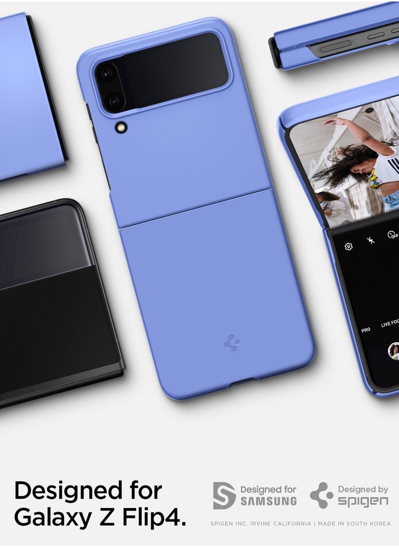 Spigen - غطاء حماية Air Skin لهاتف Samsung Galaxy Z Flip 4 (2022) - أزرق كورن فلاور - Image 1
