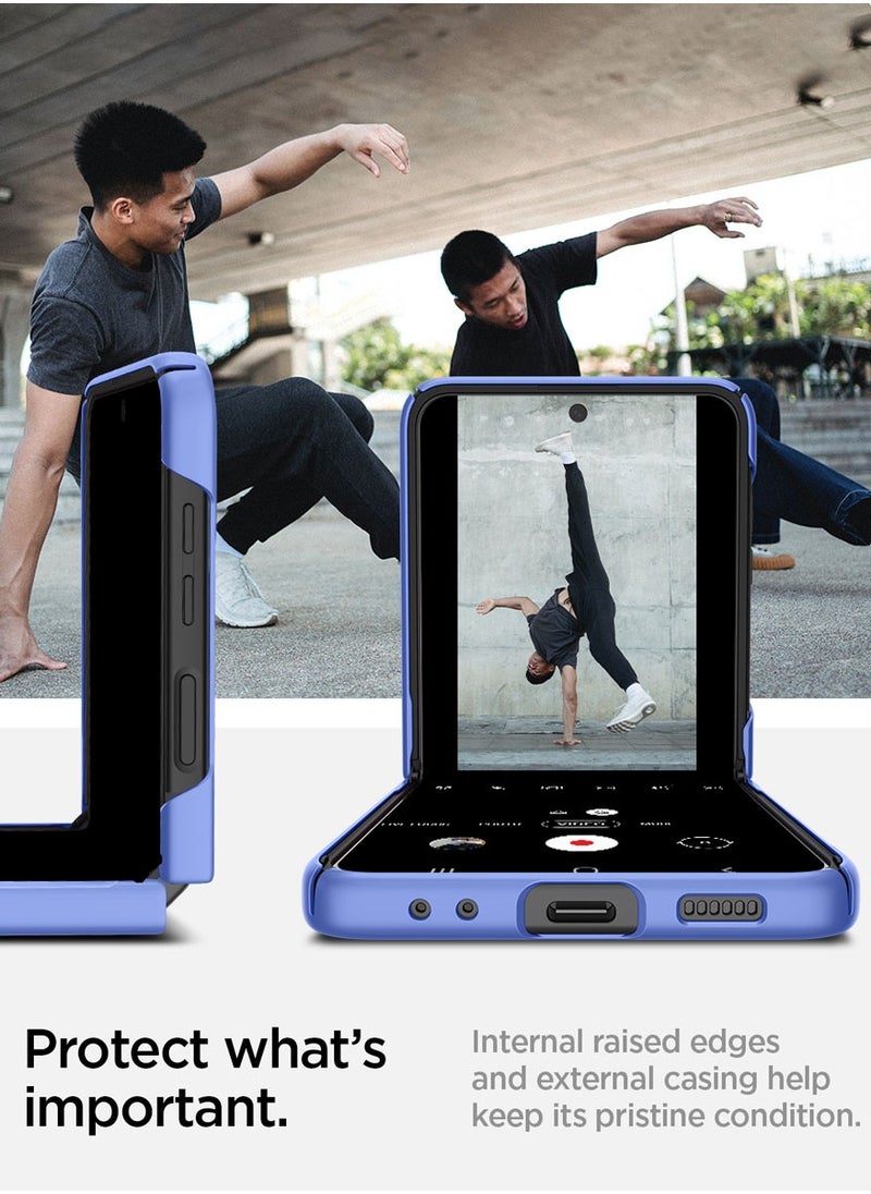 Spigen - غطاء حماية Air Skin لهاتف Samsung Galaxy Z Flip 4 (2022) - أزرق كورن فلاور - Image 1