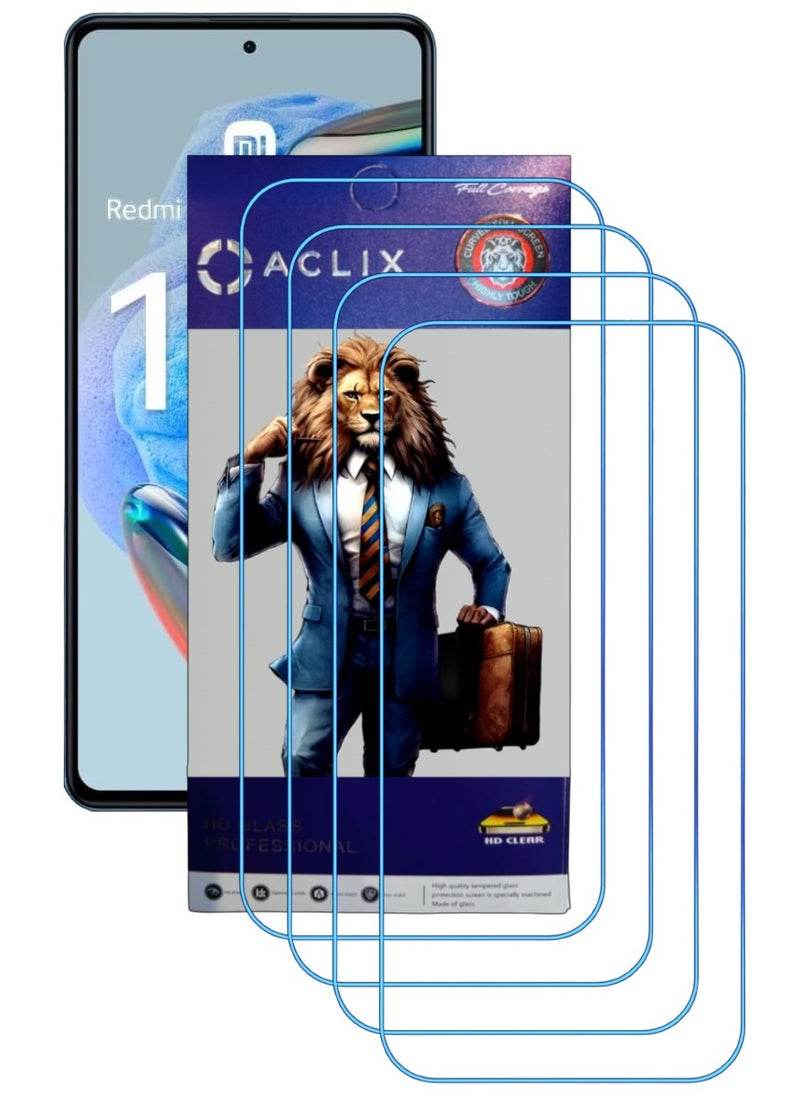 ACLIX 4 Pieces Antistatic ESD Dustproof Premium Quality High Definition Clear Tempered Glass Screen Protector Designed For Xiaomi Redmi Note 12  Pro - Image 1
