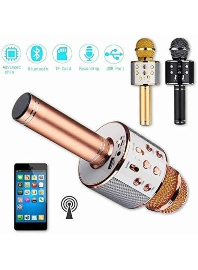 Wireless Mic Advance Handheld Wireless Singing Mike Multi-Function Bluetooth Karaoke Mic with Microphone Speaker for All Smart Phone (Multicolor- Colour May Vary) - Image 5