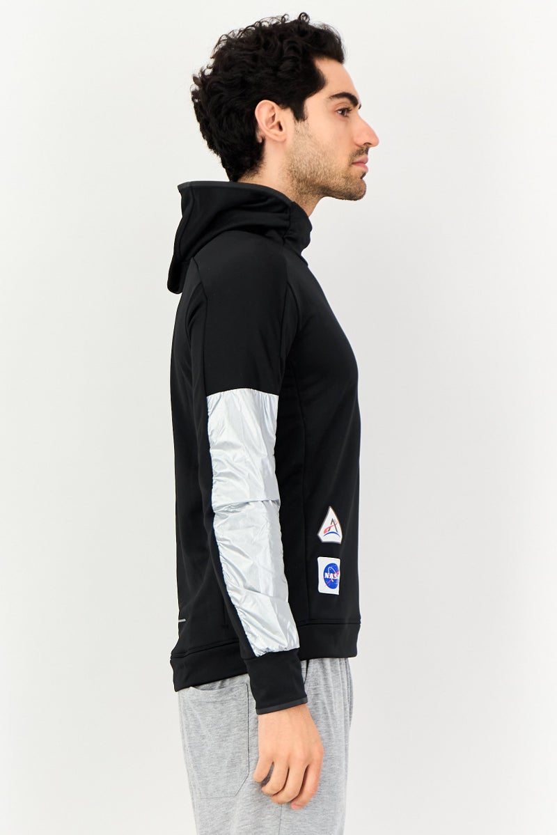 Adidas Men Sportswear Fit Long Sleeve Training Hoodies, Black - Image 2