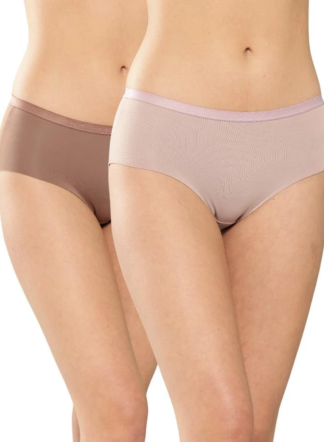 Leading Lady Pack of 2 - Seamless Hipster Briefs
