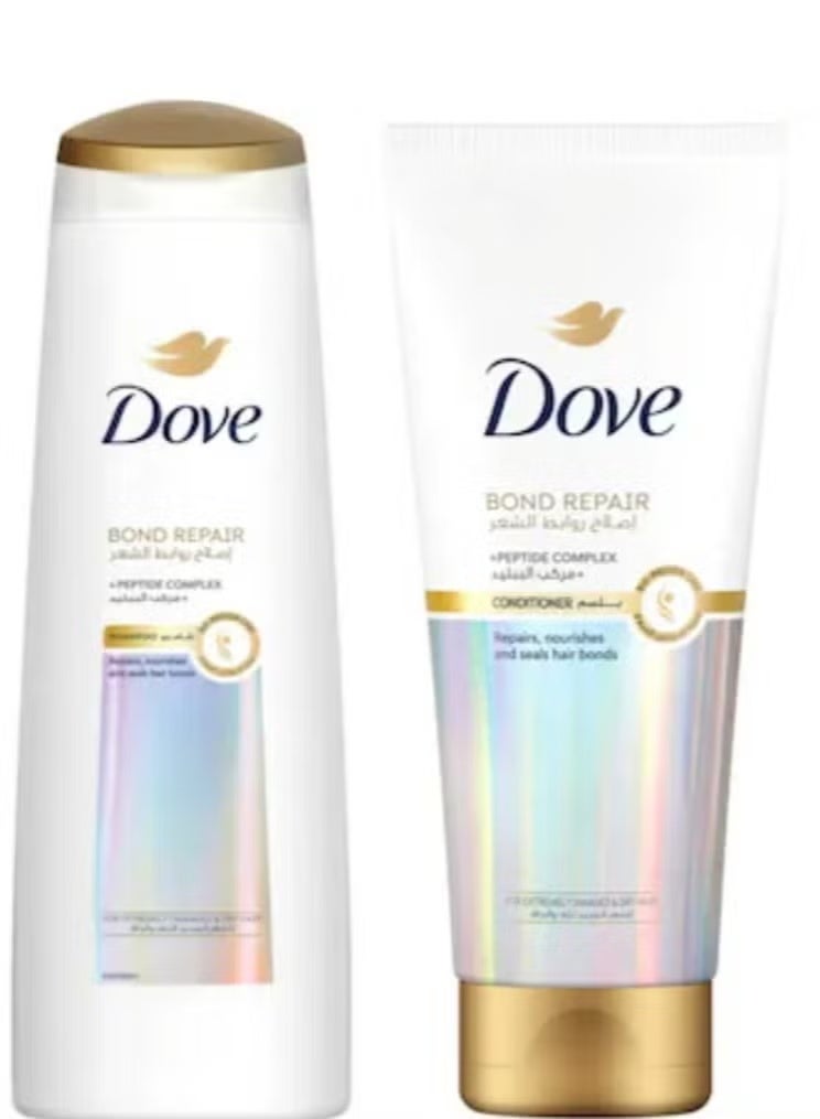 Dove Bond Repair Peptide Complex for Extremely Damaged and Dry Hair Shampoo 350ml + Conditioner 180ml