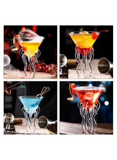 Generic Glass Goblet, SYOSI 2 Pcs Octopus Shape Glass Creative Glass Goblet, Novelty Drink Cup Clear Dessert Ice Cream Juice Cup Decoative Glass Cup for Home  - Image 2