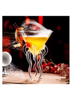 Generic Glass Goblet, SYOSI 2 Pcs Octopus Shape Glass Creative Glass Goblet, Novelty Drink Cup Clear Dessert Ice Cream Juice Cup Decoative Glass Cup for Home  - Image 4