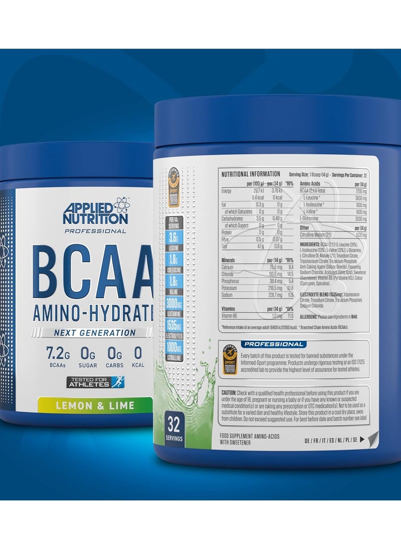Applied Nutrition - Bcaa Amino Hydrate Lemon Lime 32 Servings 450G - Image 1