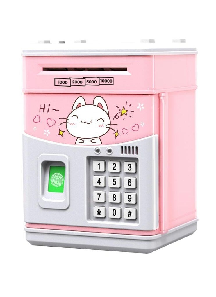 General Simulation fingerprint sensing children's piggy bank cartoon ATM password box automatic money roll creative birthday gift toy  - Image 1