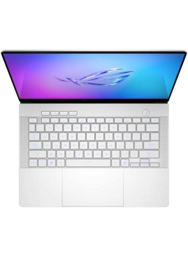 أسوس ROG Zephyrus G14 Gaming Laptop -  AMD Ryzen AI 9 HX 370, 32GB, 2TB, 14 Inch OLED 3K 120Hz, GeForce RTX 5080 16GB, Wi-Fi 7, Windows 11 Home, English Platinum White - Image 2
