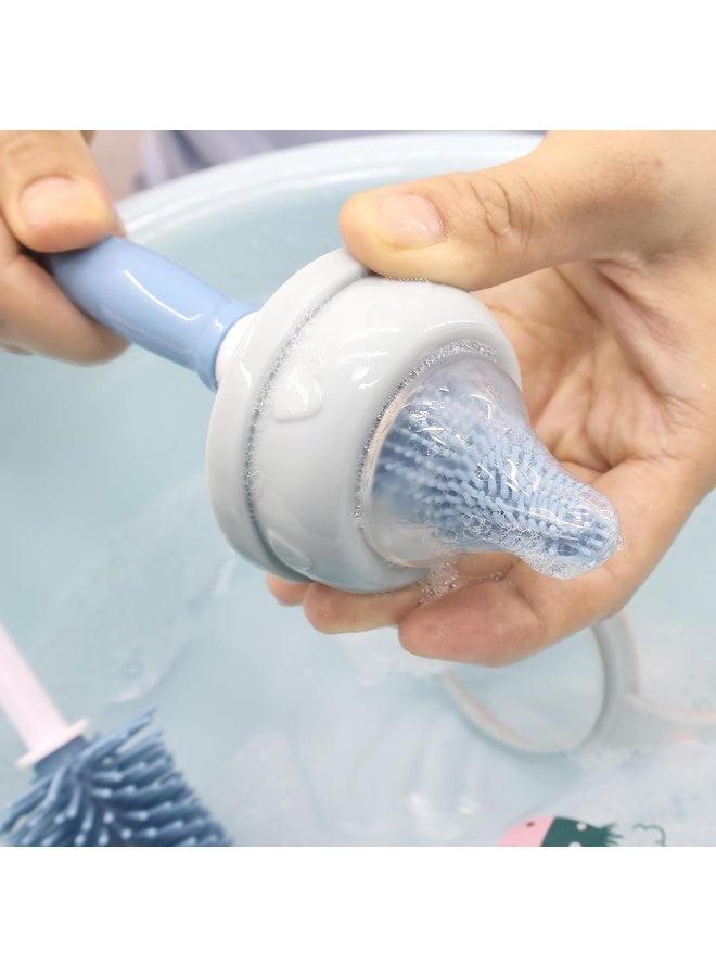 Auerllcy Silicone Cleaning Brush, 12" Long Handle Water Bottle Cleaner for Baby, Sports, Vase, Glassware, and Smaller Diameter Openings - Image 4