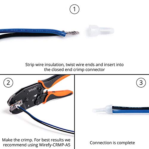 Rpi shop Rpi shop Transparent CE2 Protective Closed End Wire Crimp Cable Connector Cap Pack of 200 Pcs  - Image 4