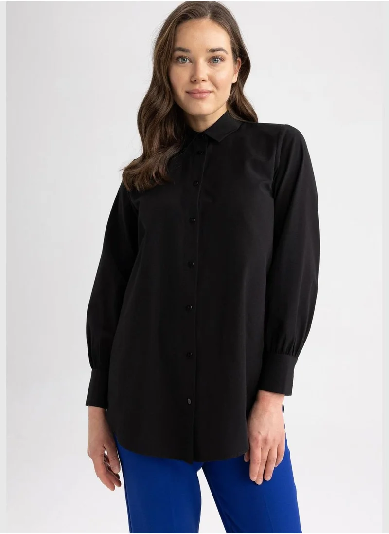 ديفاكتو Woman Woven Long Sleeve Tunic