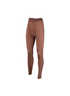 Generic Mens Hyaluronic Acid Skin Care Underwear Autumn/Winter Warm Comfortable Soft Round Neck Thermal Underwear Set Beige [pants]  - Image 1