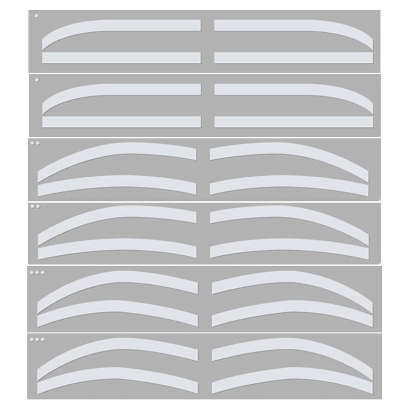 MARLLOGIVA 12 Pairs Disposable Brow Shaping Sticker Microblading Eyebrow Shaping Sticker Adhesive Eyebrow Stencils Tattoo Eyebrow Stamp Airbrush Brows Tape (2 bags-12 Pairs) - Image 1