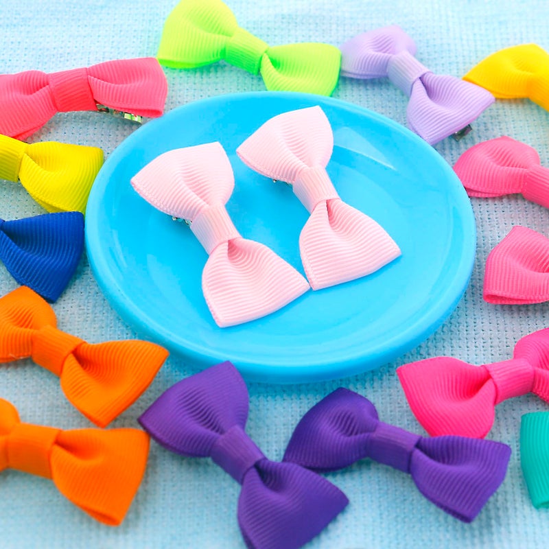 QingHan Dog Hair Bows 2 inches Small Puppy Bowknot Clips for Pet Grooming Accessories Doggy 60Pcs (30 Pairs) - Image 5