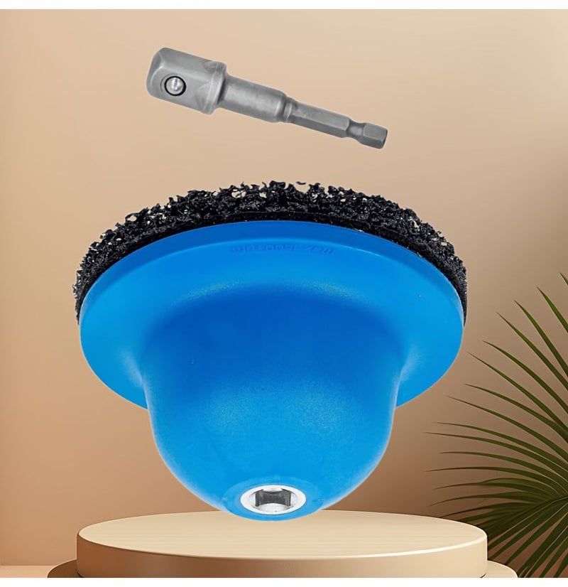 2 Pcs Professional Wheel Hub Grinding Tool Set Blue Complete Set With Connecting Rod For Surface Treatment Cleaning Rust Stains Oil Stains Paint Polishing Brake Pad Grinding Vehicle Automotive Maintenance - Image 5