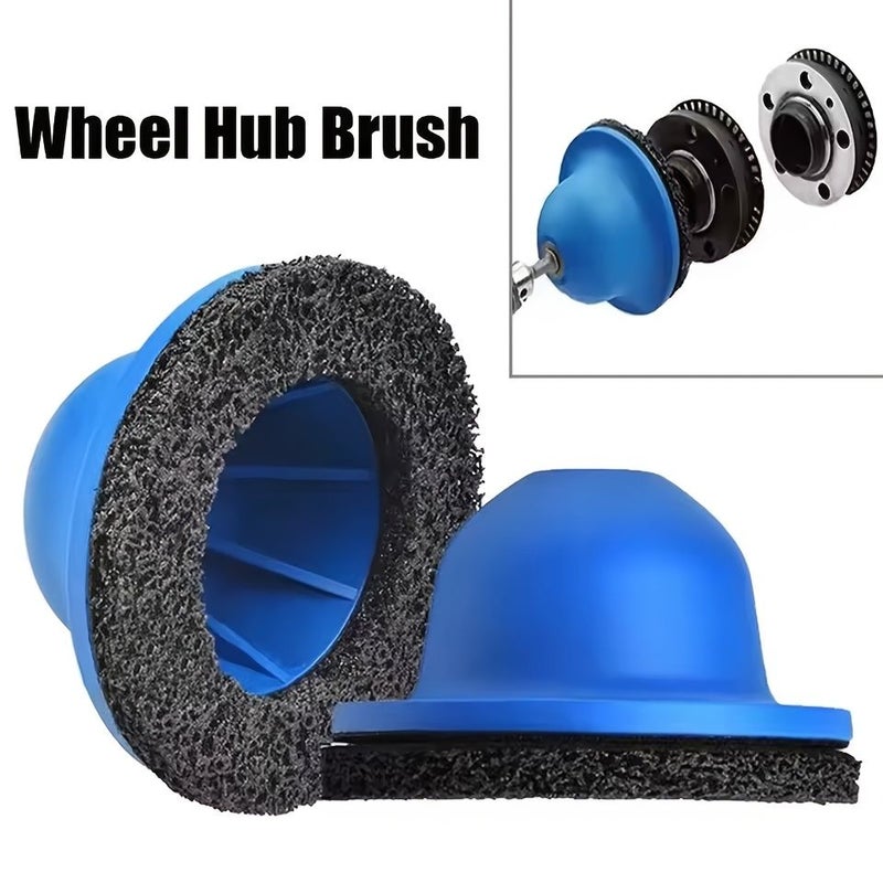 2 Pcs Professional Wheel Hub Grinding Tool Set Blue Complete Set With Connecting Rod For Surface Treatment Cleaning Rust Stains Oil Stains Paint Polishing Brake Pad Grinding Vehicle Automotive Maintenance - Image 1