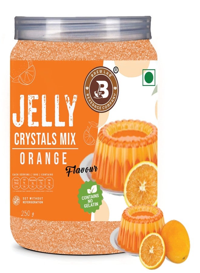 Brew Lab Jelly Crystals Mix For Making Jelly - Orange Flavor | Easy To Make | No Gelatin 250 g - Image 1