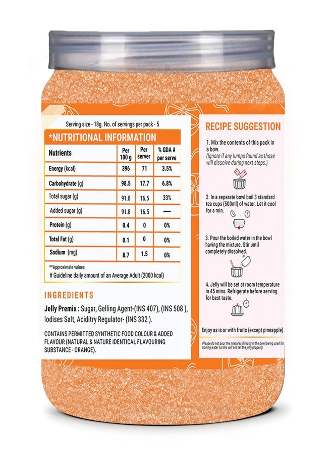 Brew Lab Jelly Crystals Mix For Making Jelly - Orange Flavor | Easy To Make | No Gelatin 250 g - Image 4