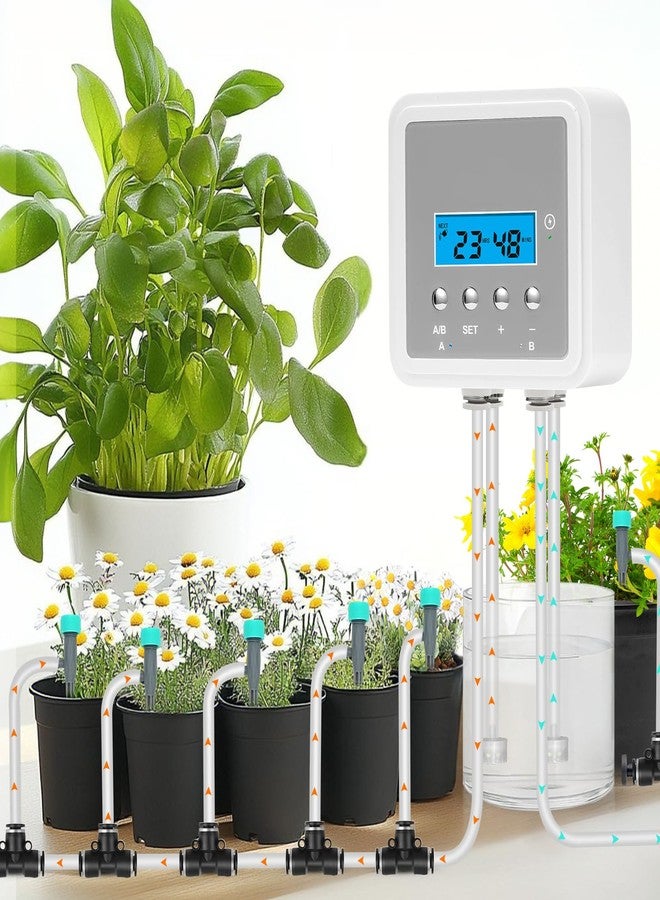 DAOTAILI Smart Automatic Plant Watering System for 20 Pots - Dual Pump Indoor Drip Irrigation Kit with 30-Day Programmable Timer & USB-C Charging - Image 1