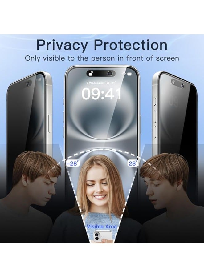 DKNG [3 Pack] For iPhone 17 Pro max (6.9 inch) 2 Pack Full Screen Anti-Peep Plating Anti-Fingerprint Tempered Protective Film, 1 Pack with Camera Lens Protector, Shatterproof and Shockproof, HD 9H Hardness No Bubble Anti-Scratch. - Image 4