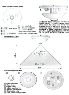 ESPANIA LED CEILING ARMATURE WITH 360 DEGREE MOTION SENSOR  - Image 4