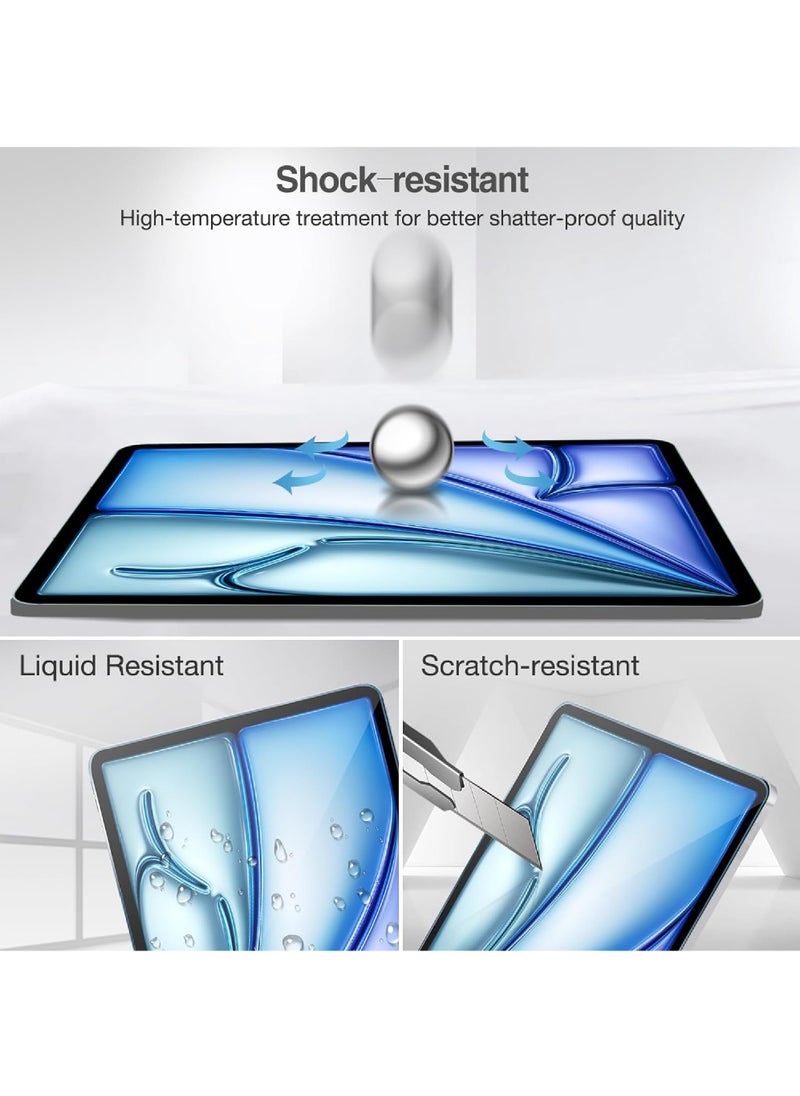 Rock Pow 2PCS Screen Protector for iPad Air 11 Inch (M3) 2025/ iPad Air 11 inch (M2) 2024, Tempered Glass Film Guard for iPad Air 7th/6th Generation Accessories -Clear  - Image 5