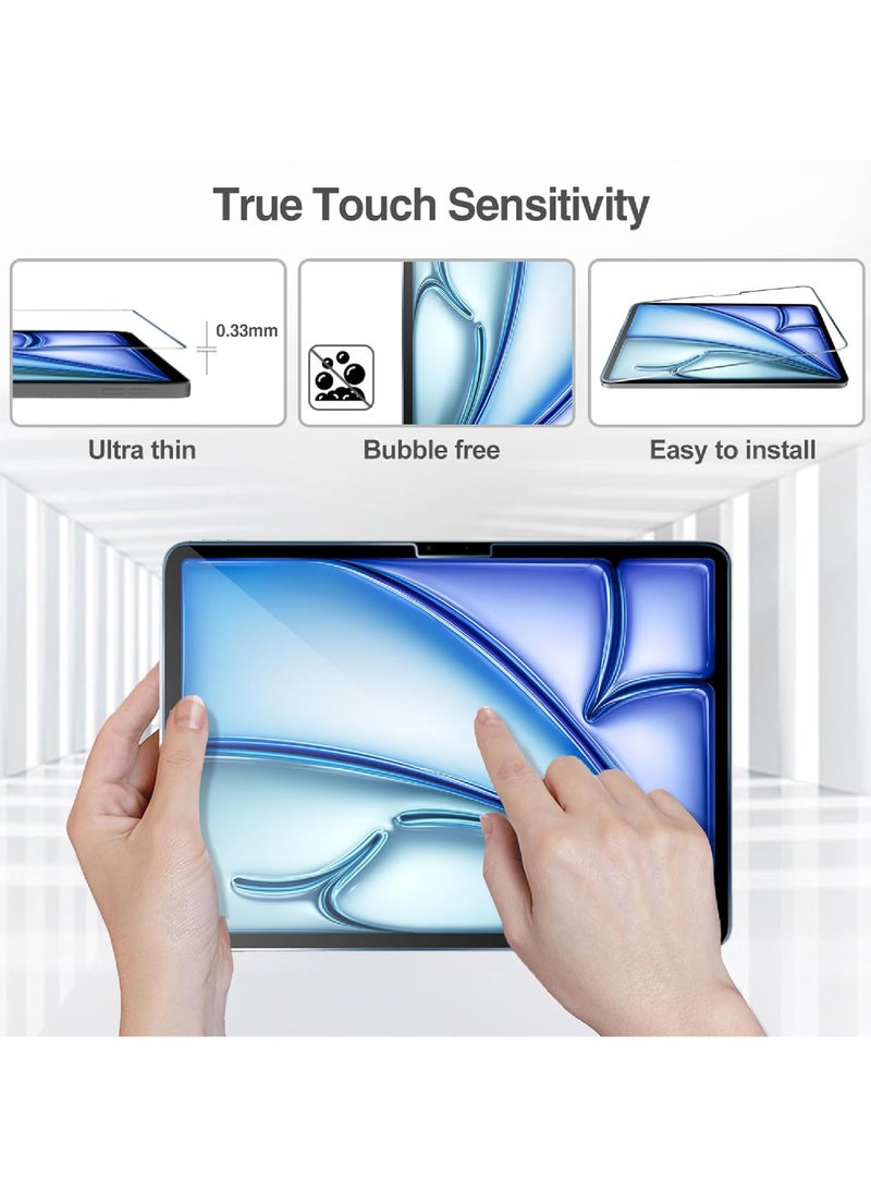 Rock Pow 2PCS Screen Protector for iPad Air 11 Inch (M3) 2025/ iPad Air 11 inch (M2) 2024, Tempered Glass Film Guard for iPad Air 7th/6th Generation Accessories -Clear  - Image 4