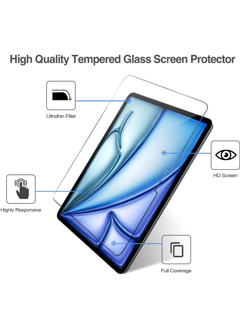 Rock Pow 2PCS Screen Protector for iPad Air 11 Inch (M3) 2025/ iPad Air 11 inch (M2) 2024, Tempered Glass Film Guard for iPad Air 7th/6th Generation Accessories -Clear  - Image 3