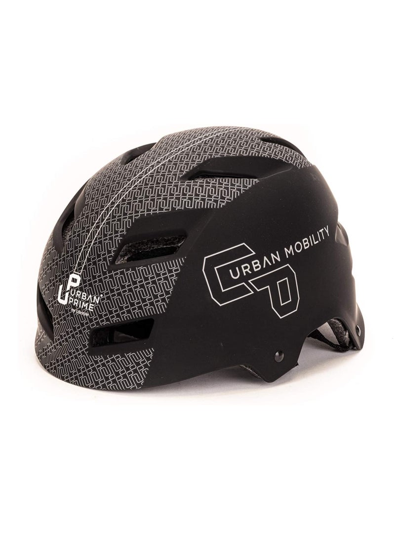 URBAN PRIME Prime Urban Helmet, Unisex Adult Helmet, Black, Size L  - Image 2