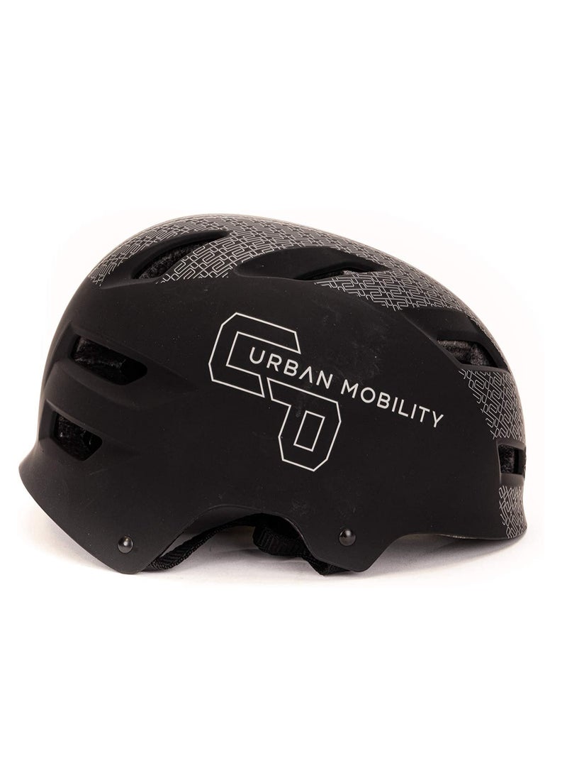 URBAN PRIME Prime Urban Helmet, Unisex Adult Helmet, Black, Size L  - Image 1