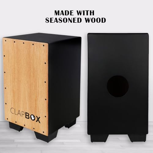 Clapbox Cajon Drum Oak Wood (Full Size) - NOT MADE IN CHINA - 3 Internal Snares | Most Popular Cajon Brand Online (Beige) - Image 5
