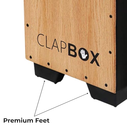 Clapbox Cajon Drum Oak Wood (Full Size) - NOT MADE IN CHINA - 3 Internal Snares | Most Popular Cajon Brand Online (Beige) - Image 3