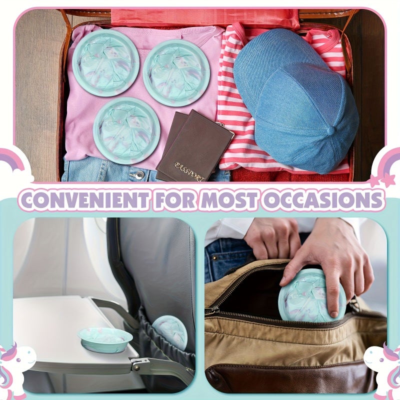 5 Pcs Disposable Car Vomit Bags Small Dinosaur Leak Proof Self Sealing Travel Nausea Bags For Cars Buses Taxis Planes - Image 3