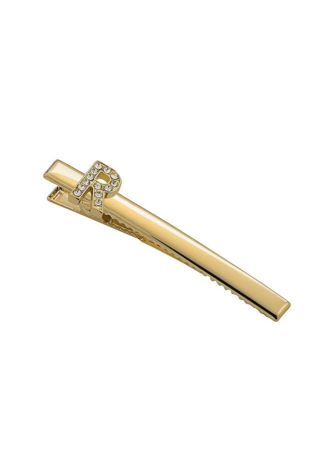 SpinningDaisy Spinningdasiy Crystal Initial Bijou Hair Clip R Gold - Image 1