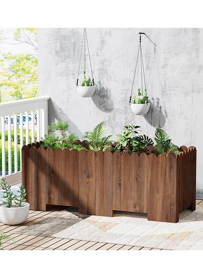 HOME TASTE Wooden Flower Pot Elegantly Crafted Wood Planter For Indoor And Outdoor Gardens - Vintage Charm With Modern Durability - Perfect For Flowers, Herbs, And Small Trees (Small)  - Image 1