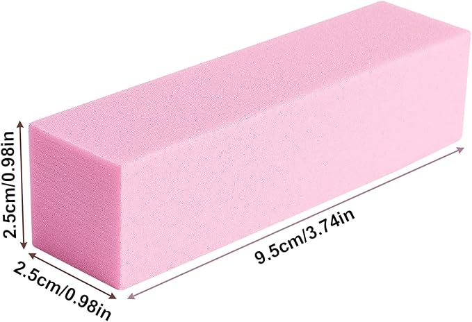 Fuyamp 10 Pcs Nail Buffer Block Professional 120 Grit Nail Sanding Blocks for Natural Acrylic Nails Nail Buffer Blacks Manicure Pedicure Tools for Gel Nails Salon Home Use Pink - Image 2