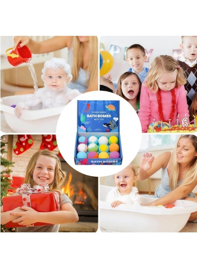 Bath Bombs 12 pcs oceans series Bath Bombs for Kids , Planet Bath Bombs Large Bubble Bath Bombs for Kids - Fruity Scents, Fizzies,Birthday Christmas,Holiday Gifts for Boys Girls12 pcs oceans series Bath Bombs for Kids , Planet Bath Bombs Large Bubble Bath Bombs for Kids - Fruity Scents, Fizzies,Birthday Christmas,Holiday Gifts for Boys Girls - Image 4