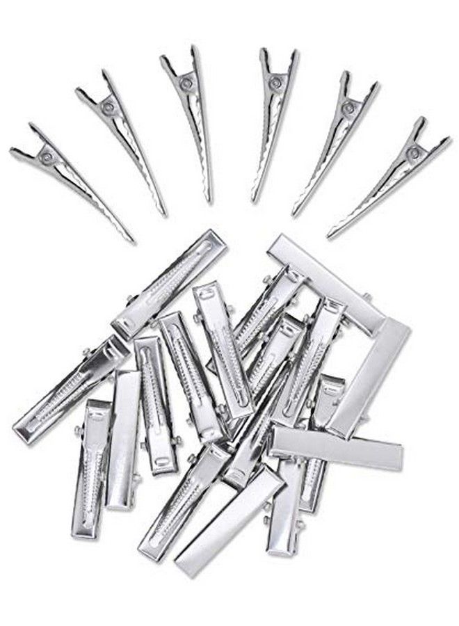 Mandala Crafts Metal Alligator Hair Clips For Hair Bows Thick Thin Hair Cutting Hairdressing Curl Professional Salon Women & Girls By  Silver Pack Of 200 3.2Cm Or 1.25 Inches - Image 3