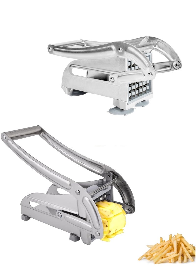 2 Pieces French Fry Cutter Stainless Steel Vegetable Potato Slicer Dicer Chopper - Image 1