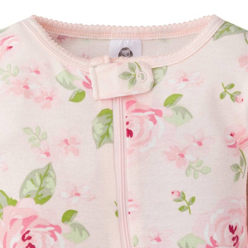 Gerber Baby Girls 2-pack Footed Pajamas And Toddler Sleepers, Pink Rose, 18 Months US - Image 4